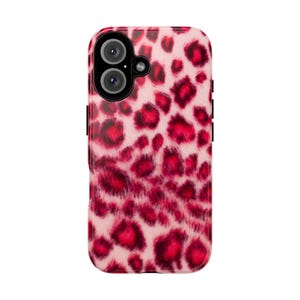 Fierce in Fuchsia: Pink Leopard Print Protective Phone Case