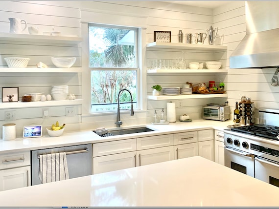 White Floating Shelves