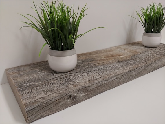 Barn Wood Brown Grey Color Floating Shelf Solid Wood With Etsy