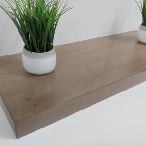 Colonial Maple Floating Shelf Solid Wood Heavy Duty Hidden Bracket