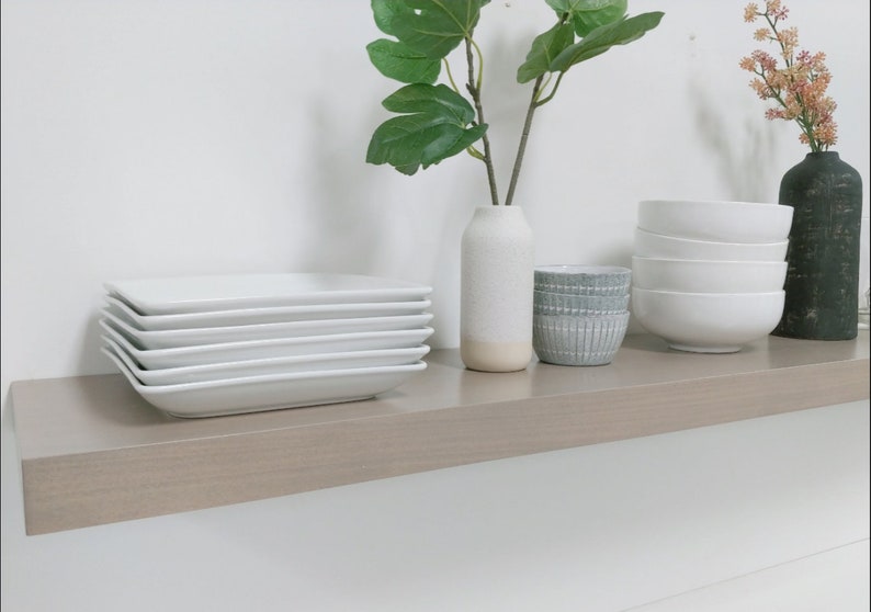 Driftwood Floating Shelf Solid Wood Heavy Duty Hidden Bracket Etsy