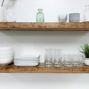 Rustic Distress brown glaze Solid Wood Heavy Duty Hidden Bracket