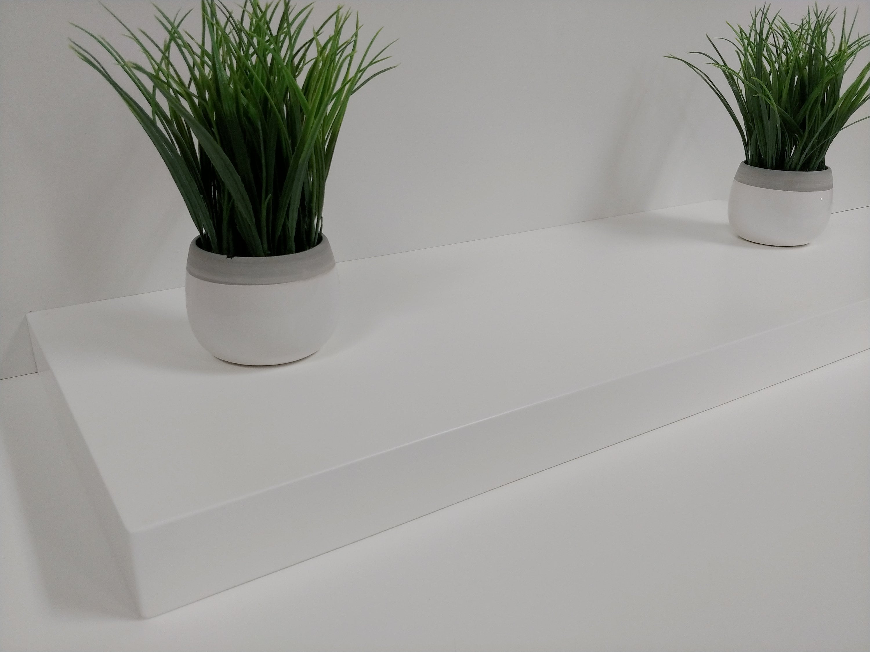 White Lacquer Floating Shelf smooth satin finish 100 STOCK Etsy