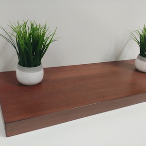 Cherry Floating Shelf Solid Wood Heavy Duty Hidden Bracket