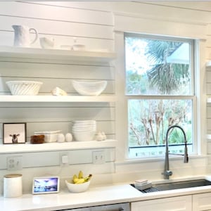 White Floating Shelf, solid wood, custom length and depth Floating Shelf, Heavy Duty Hidden Bracket