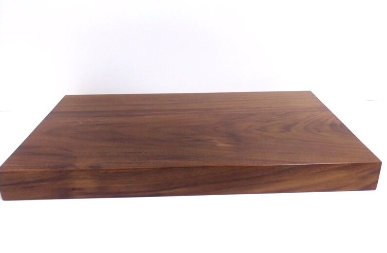 Walnut Floating Shelf Custom Length Depth Includes Hidden Etsy