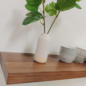 Walnut Floating Shelf, Custom Length, Depth, Includes Hidden Bracket And Hardware