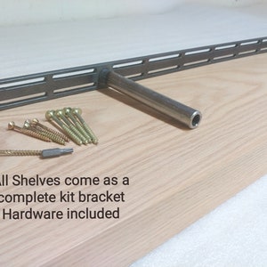 White Oak, Light Oak,  Floating Shelf, Custom Length, Depth, Includes Hidden Bracket And Hardware