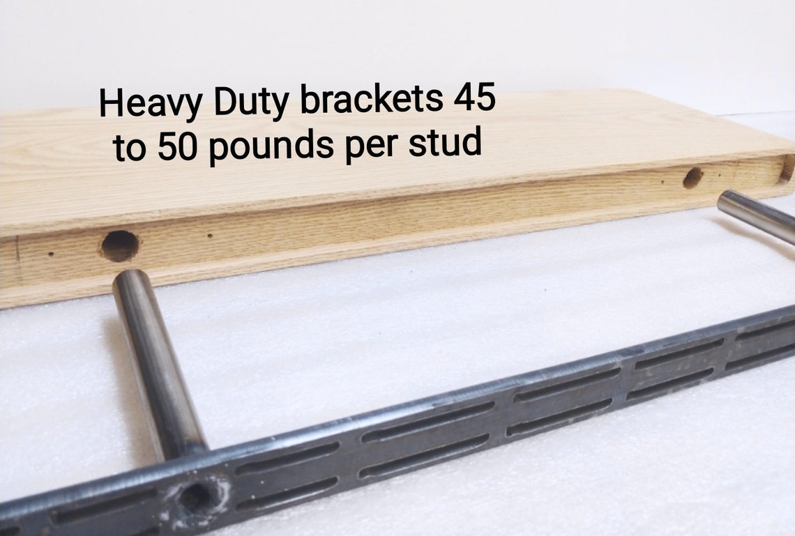 Red Oak Floating Shelf Custom Length Depth Includes Hidden Etsy