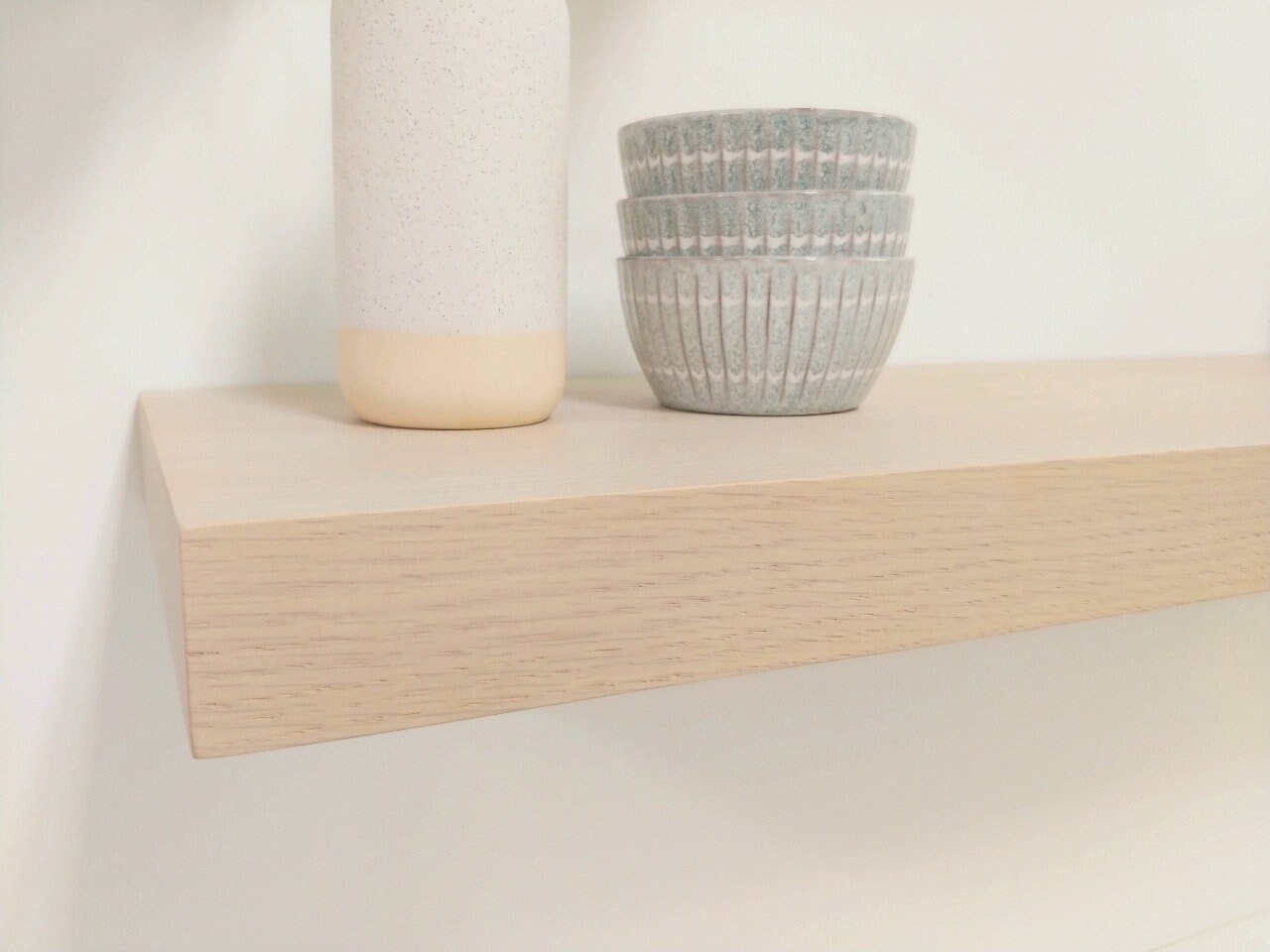 White Oak Light Oak Floating Shelf Custom Length Depth Etsy