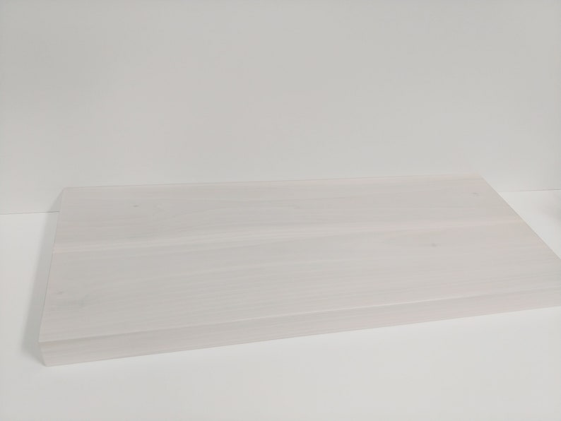 White Wash Floating Shelf Solid Wood Heavy Duty Hidden Bracket Etsy