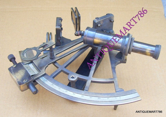 4/" SEXTANT BRASS ~ NAUTICAL MARITIME DECOR ~ PIRATE ~ SEXTANT ASTROLABE