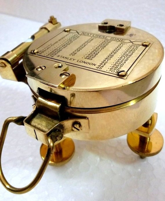 Antique Brass Brunton Compass Maritime Collectible