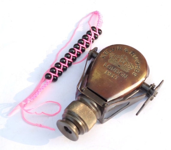Brass binocular mother of pearl nautical pirates spyglass black good gift item
