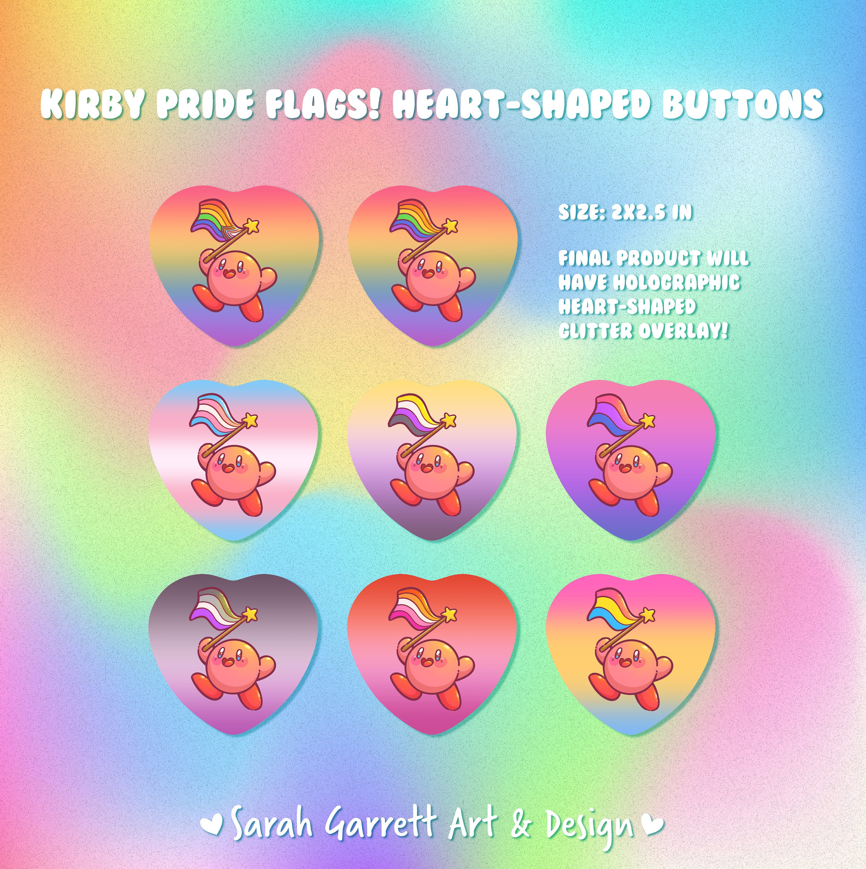 Kirby - Heart Buttons