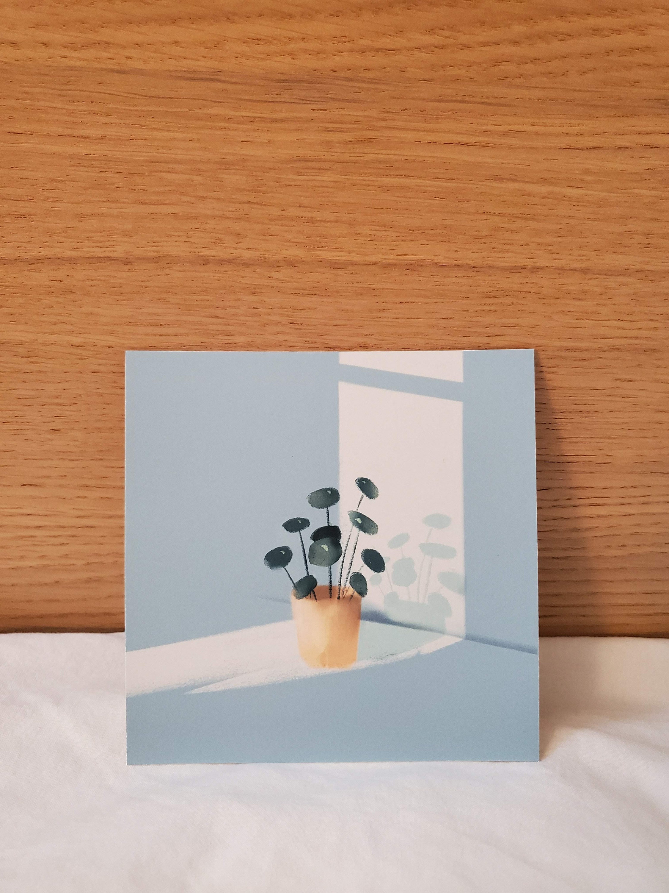 Pilea Peperomioides 5" X 5" Giclée Print | Chinese Money Plant Wall ...