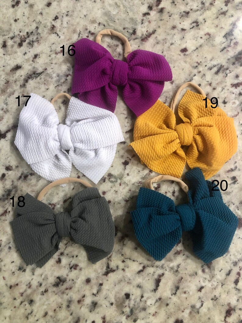 monogram hair bows