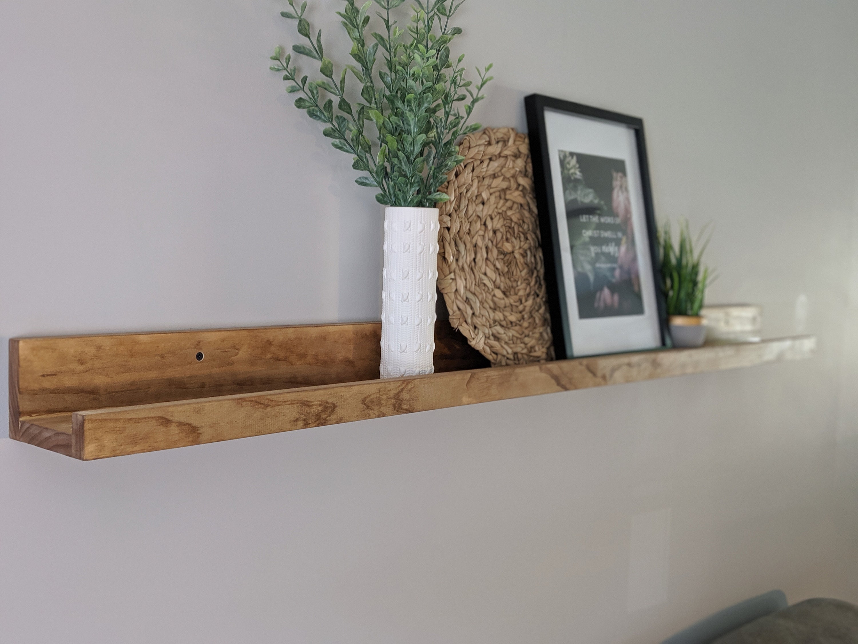 Wooden Ledge Shelf Etsy