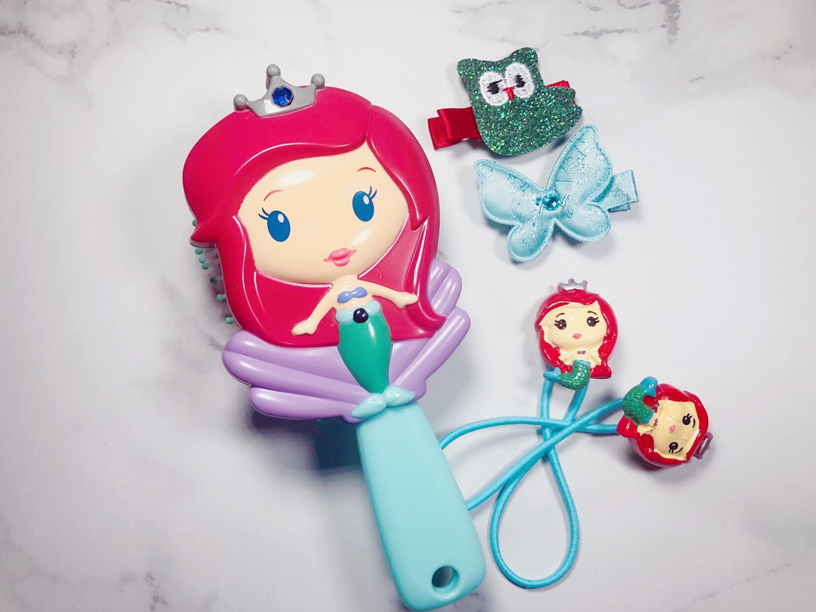 Chicbaby Mermaid Theme Hair Brush Gift Set Hair Clips Hair Etsy