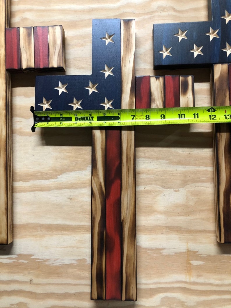 American Flag Cross Etsy