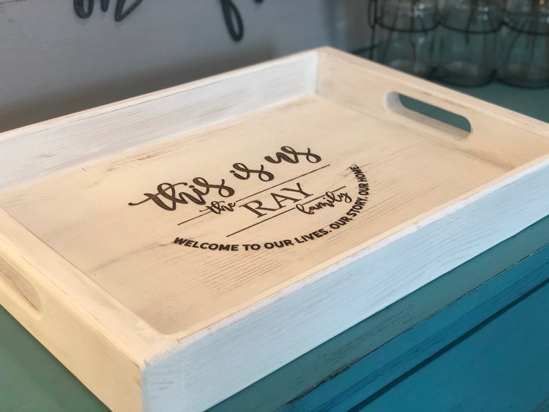 Personalized Serving Tray Wood Serving Tray Etsy