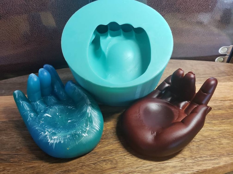 Sphere stand hand mold silicone mould for resin or soap Etsy