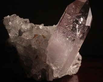 Brandberg Crystal with Hematite on Matrix