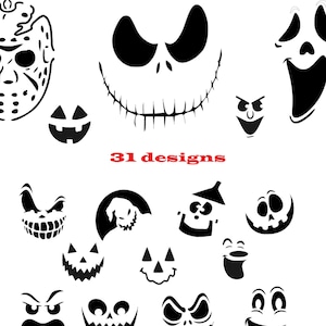 svg bundle halloween, jack O lantarn, scary faces,