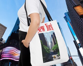 New York tote verjaardagscadeau New Yorker NYC stad draagtas New York City vriend familie moeder vader broer zus vriendin reizen kruidenier Tote