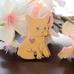 Plush French Bulldog Pin - Fawn