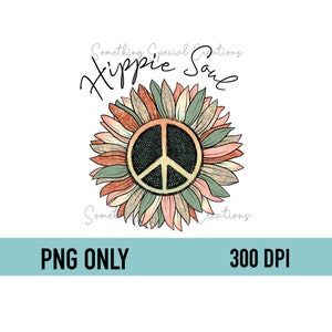 Hippie Soul Sunflower PNG