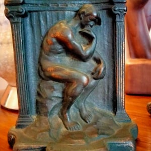 The Thinker&#39; circa 1928 - Vintage Bookends