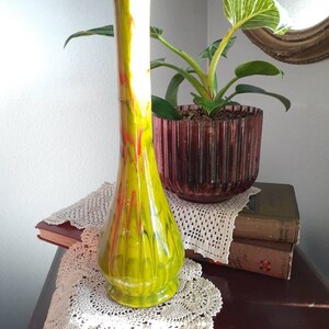 Vintage Drip Glaze Long Neck Vase