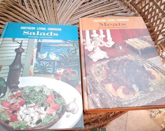 Beautiful Colorful Vintage set of 2 Cooking Books. Beautiful colorful pages.