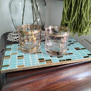 Mid-Century Tile Trivet  - Trivet on Metal Stand