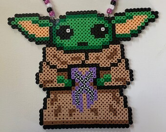 Baby Yoda x Excision Perler Necklace