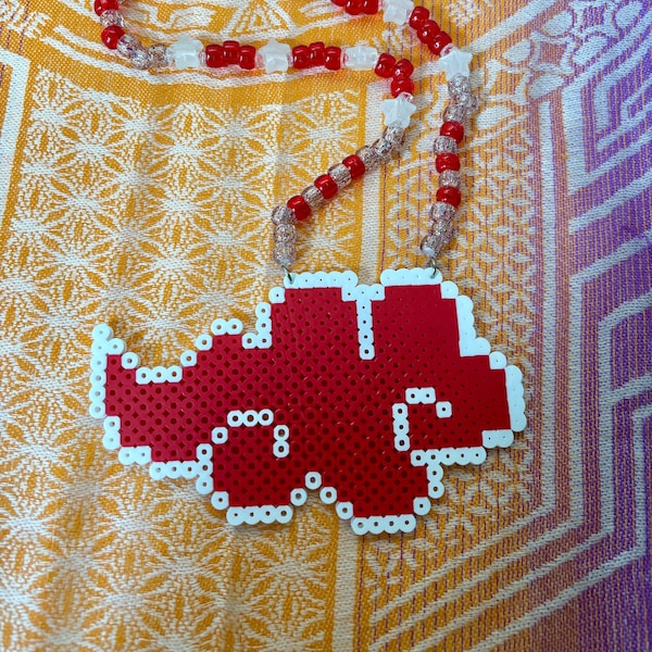 Ninja Anime Cloud Perler Kandi Necklace