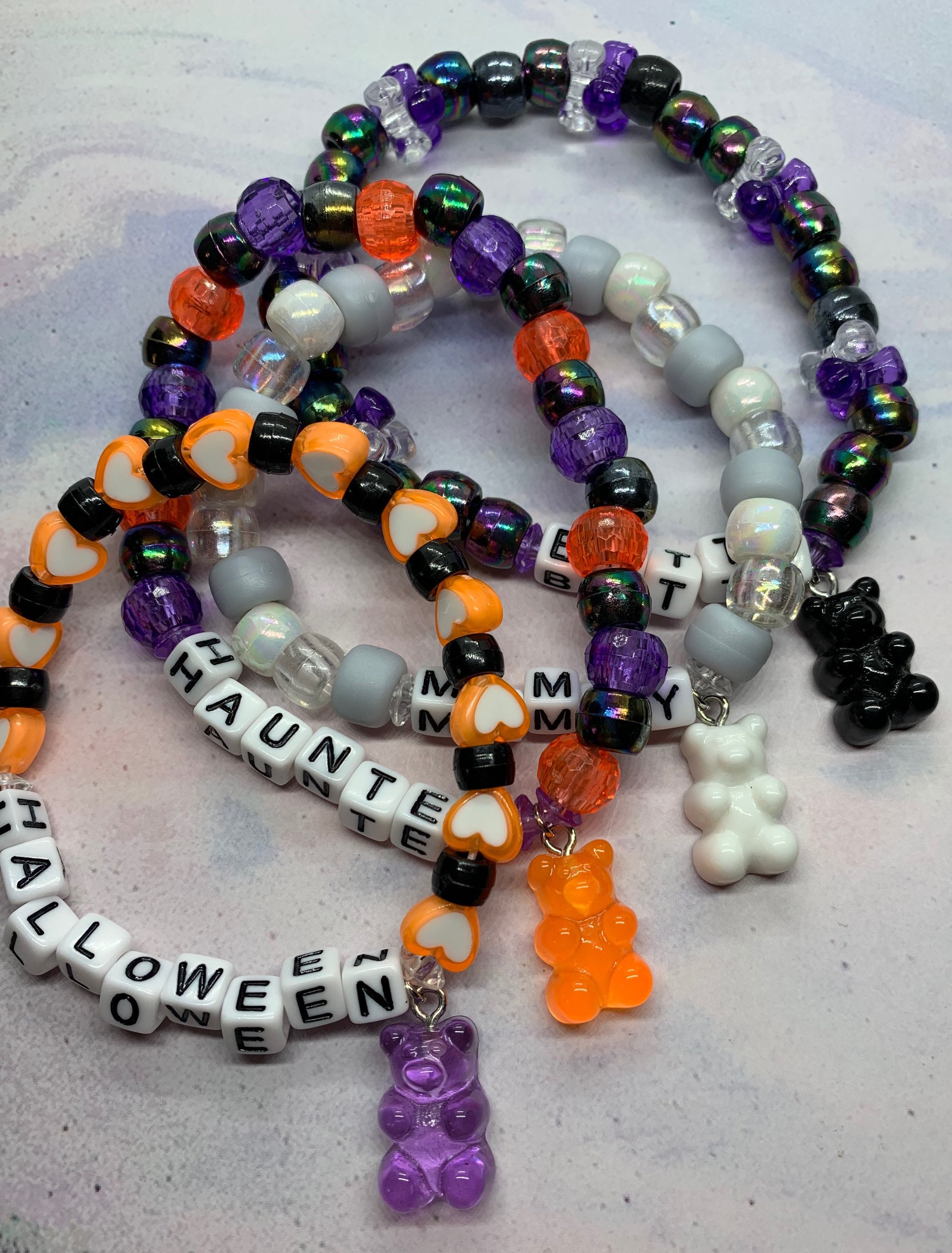 Hocus Pocus Flower Kandi Bracelet