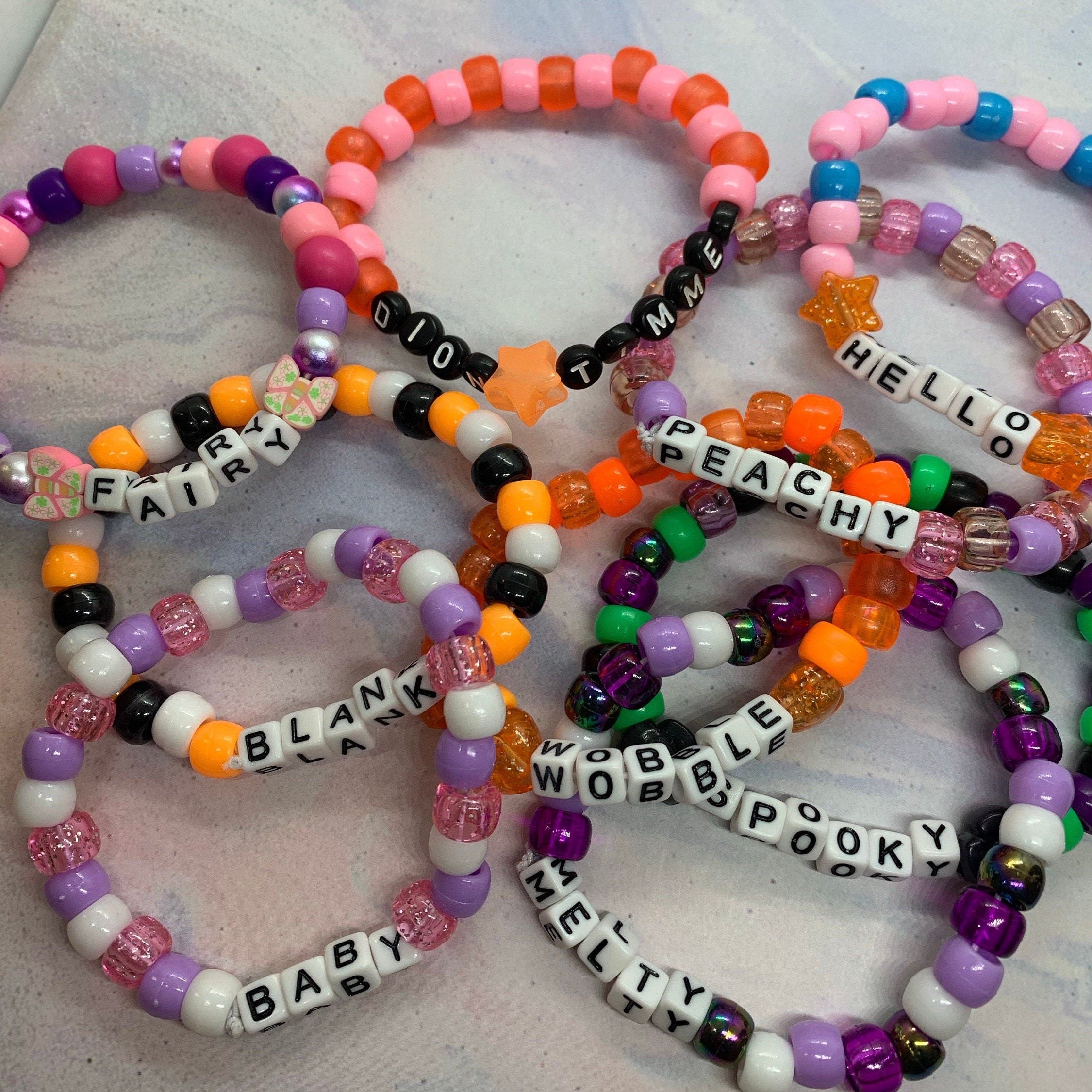 Personalized Saying Alphabet Bead Word Kandi Bracelets – SOUISEE