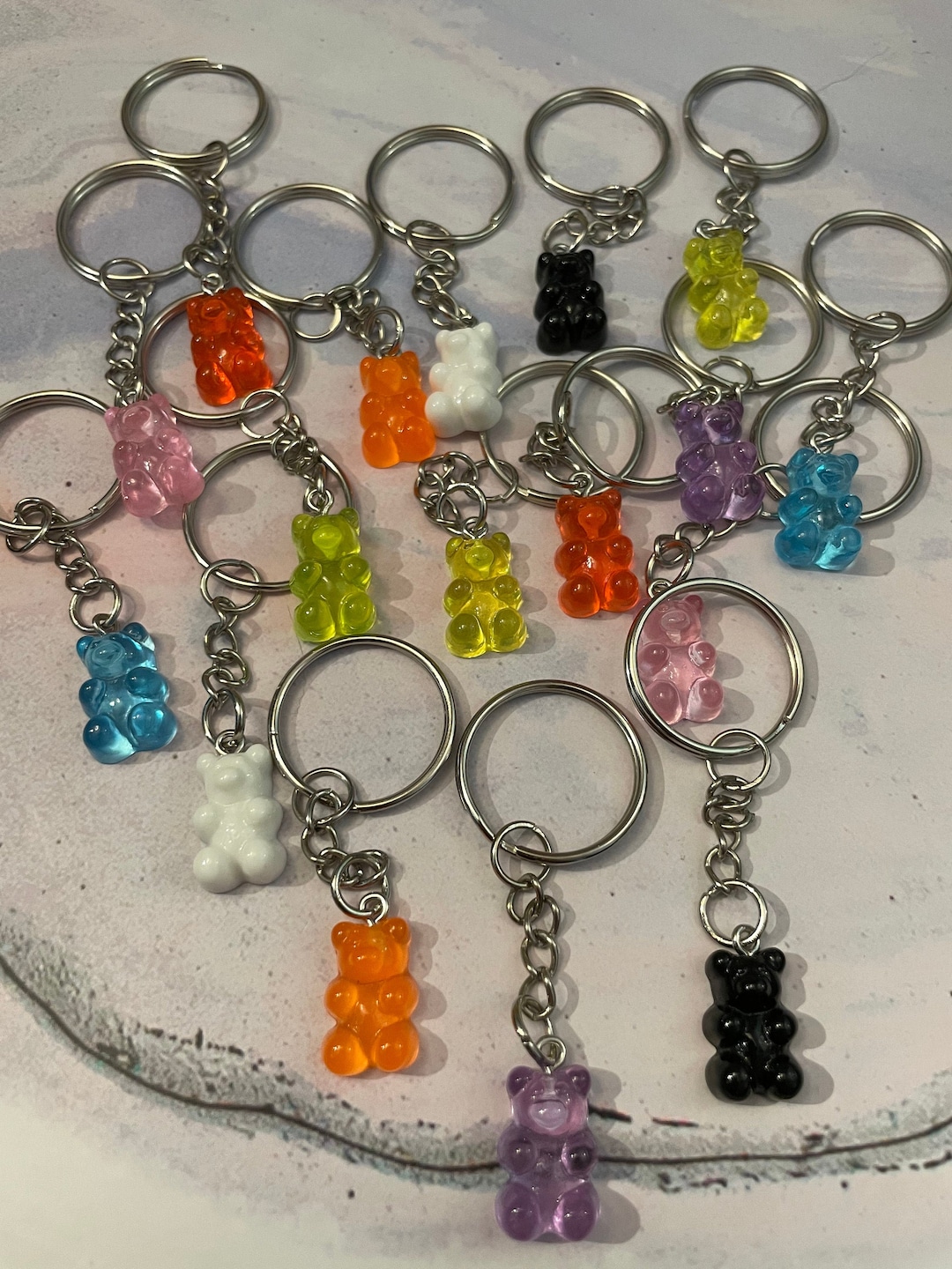 Gummy Bear Keychain / Cute Kawaii Resin Gummy Bear