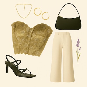 Vintage VS golden lace bustier 36DD