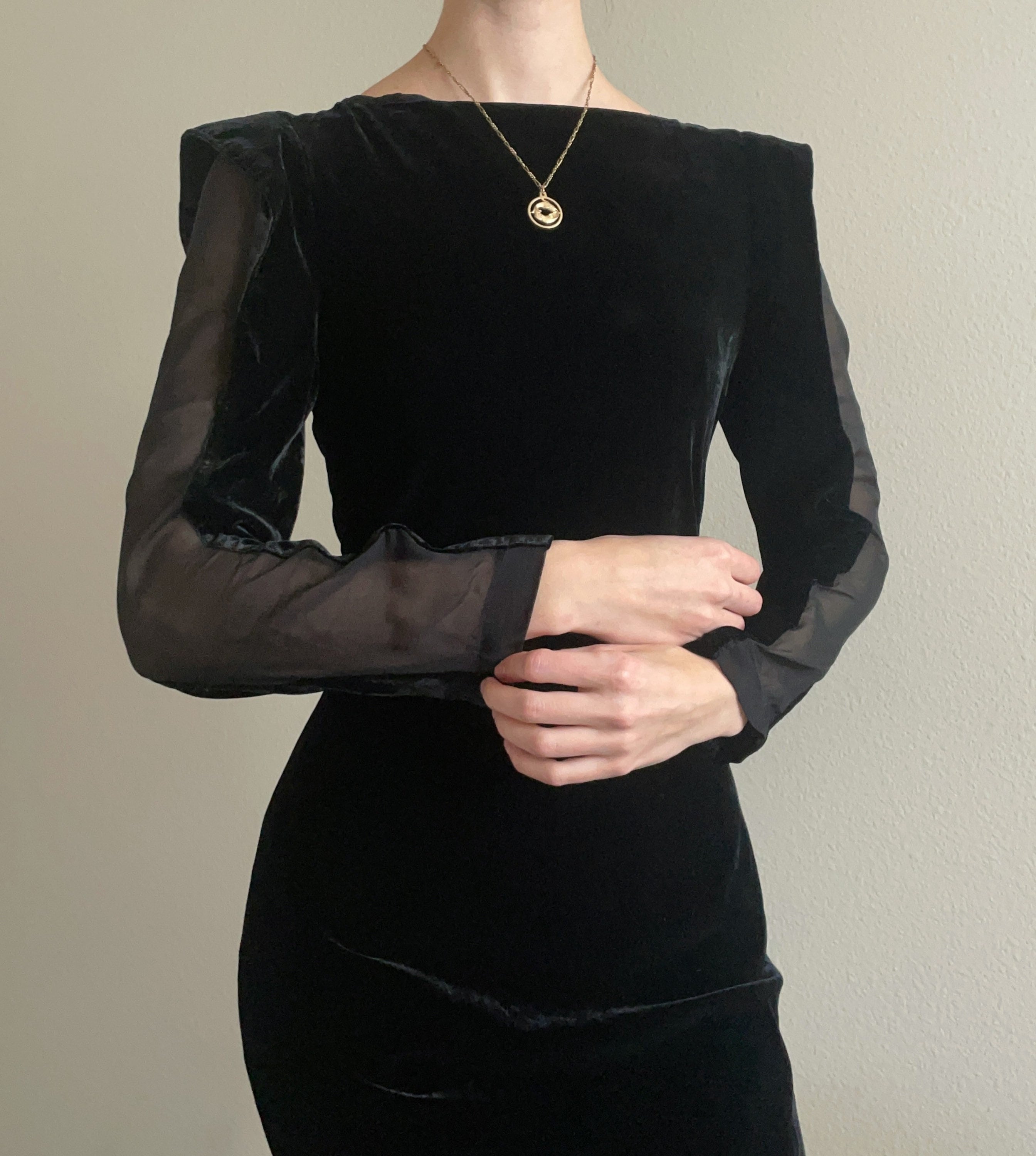 jcpenney black velvet dress Velvet Long Sleeve Corset Mini Dress in Jet Black - 6