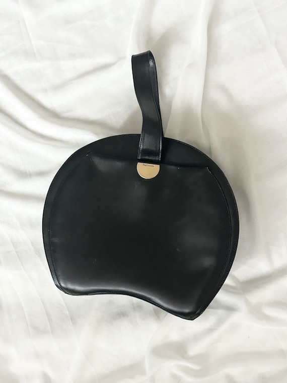 Vintage Guy Laroche round leather bag