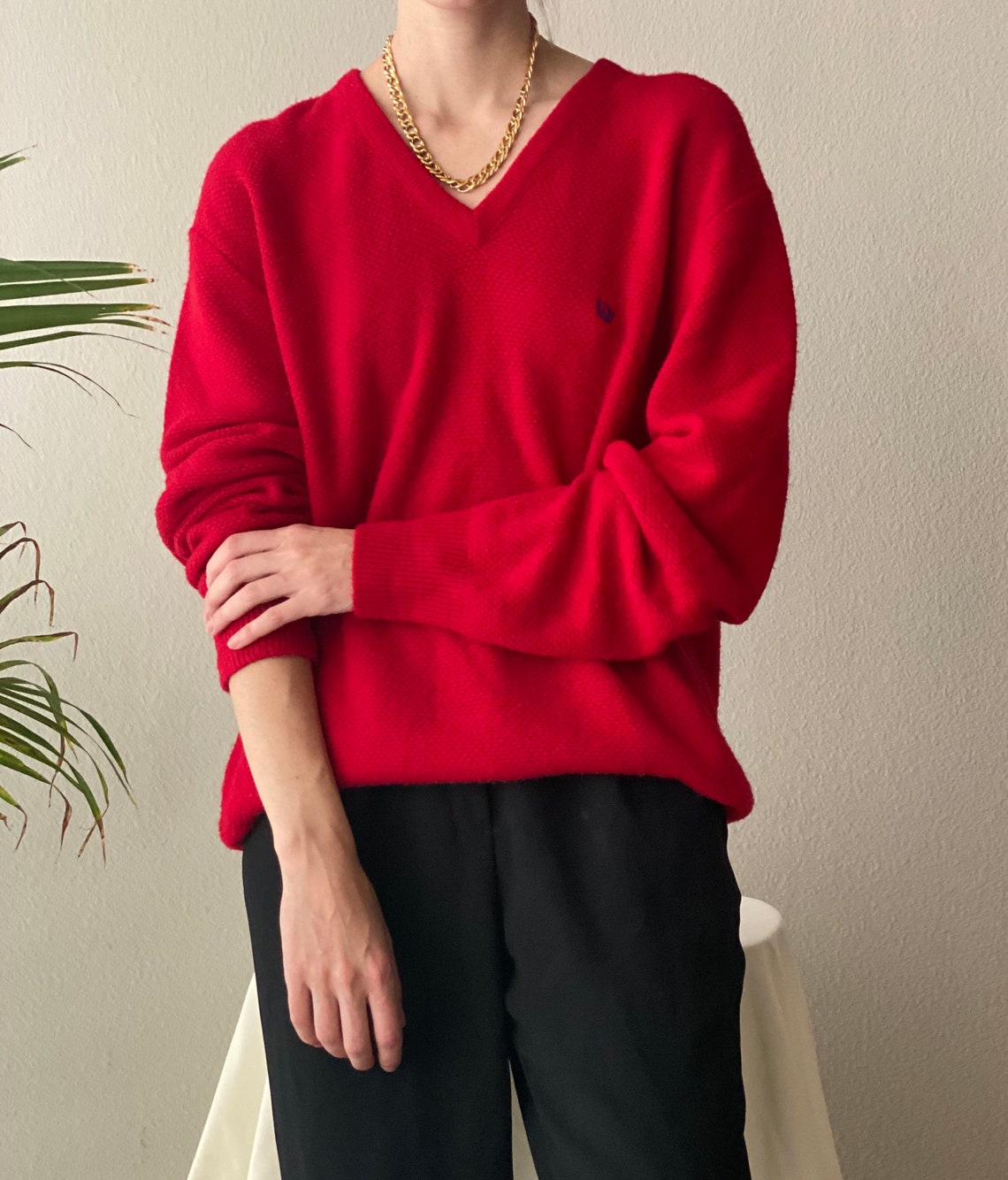dior red sweater