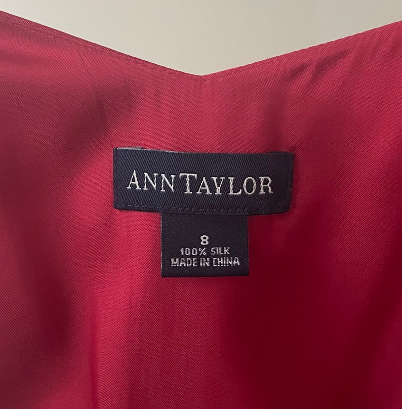 Vintage red silk gown dress size 8