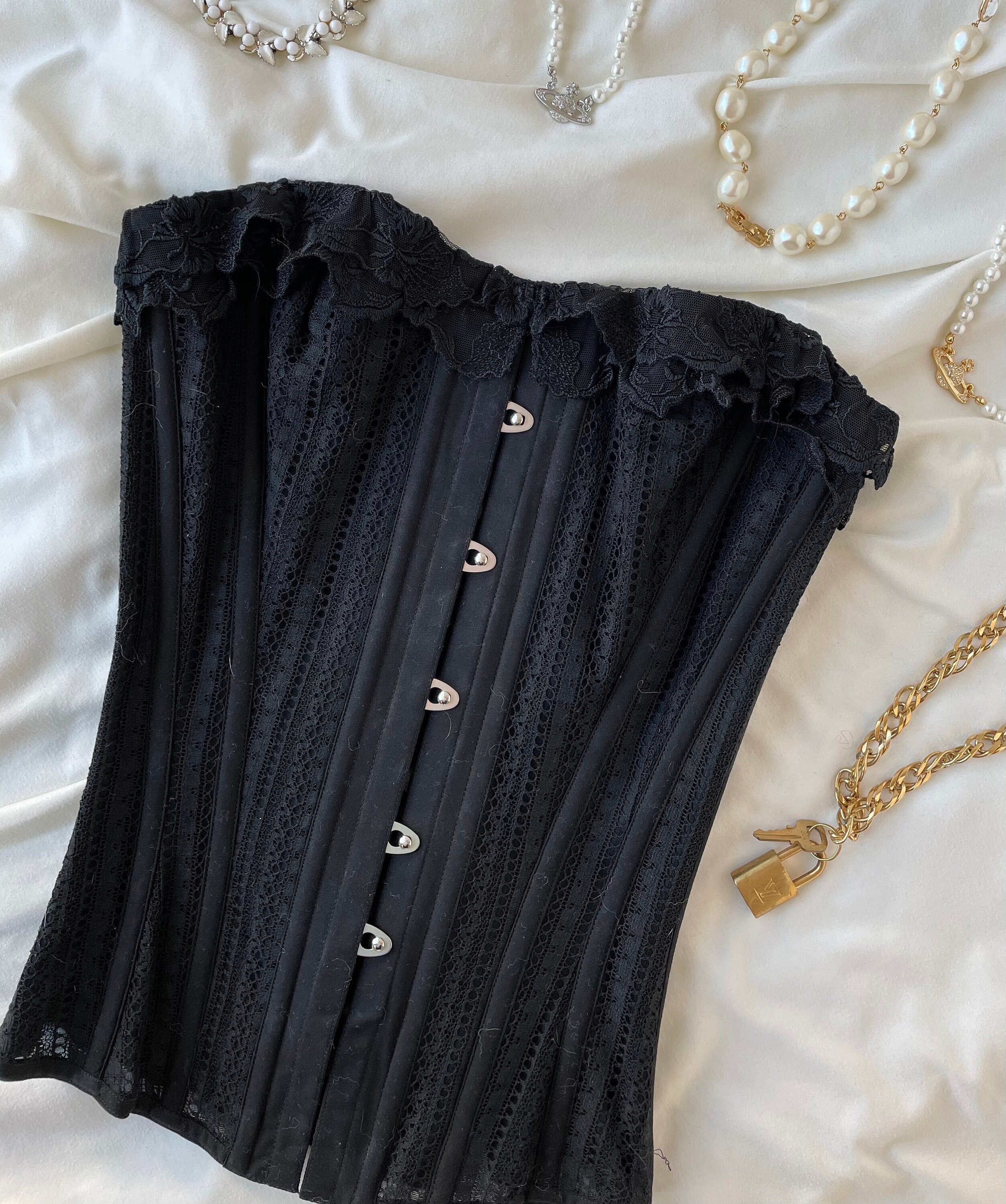 Corset La Perla En Laine Et Soie Noire - Taille 85B - Neuf Avec étiquettes - Dentelle