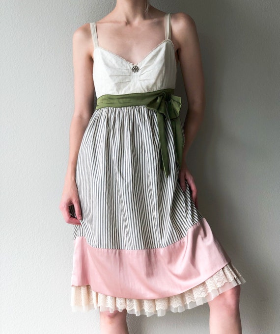 Vintage John Galliano cottage babydoll dress, pink