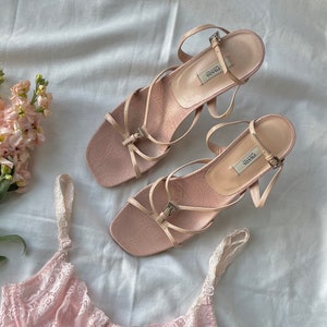 Vintage 90s Prada light pink/nude sandals, size 38