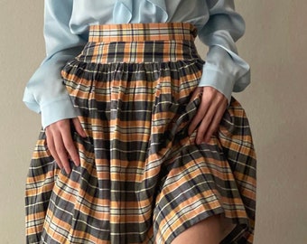 Rare Vivienne Westwood cotton plaid skirt, size XS S
