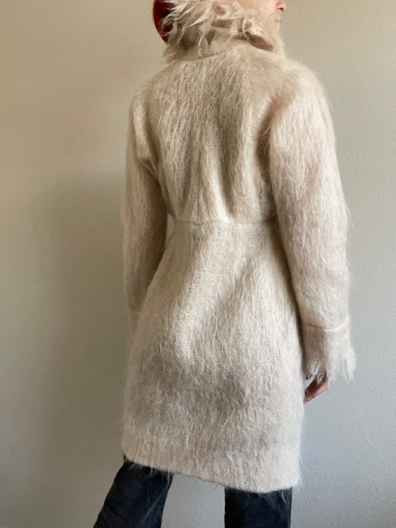 Vintage Light Beige Mohair Shaggy Coat, Size XS - S #10077 - Etsy